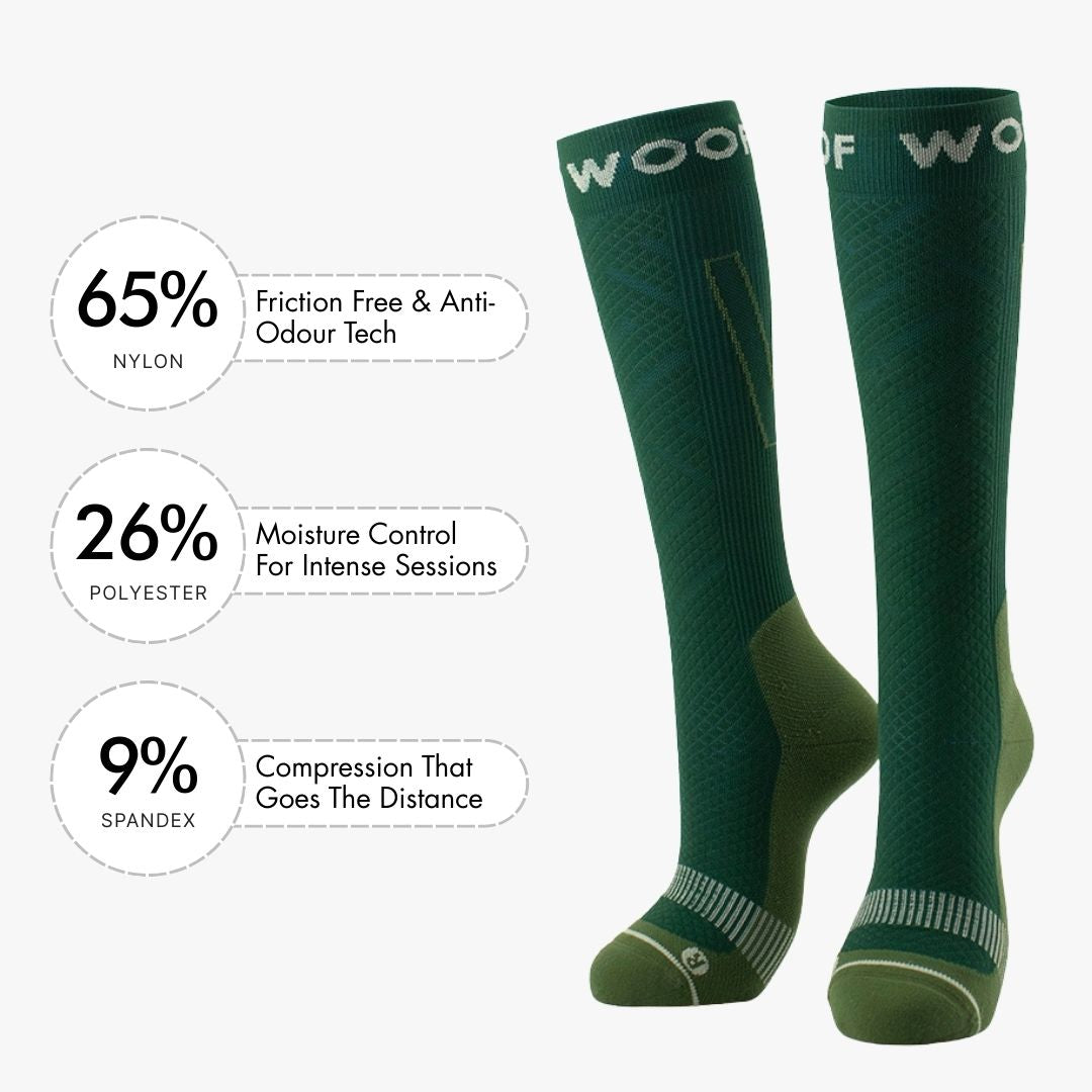 Performance Compression Socks, Fern Green