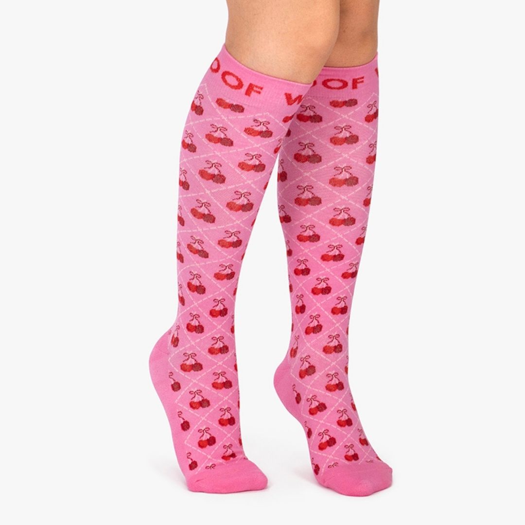 Very Cherry Bamboo Compression Socks