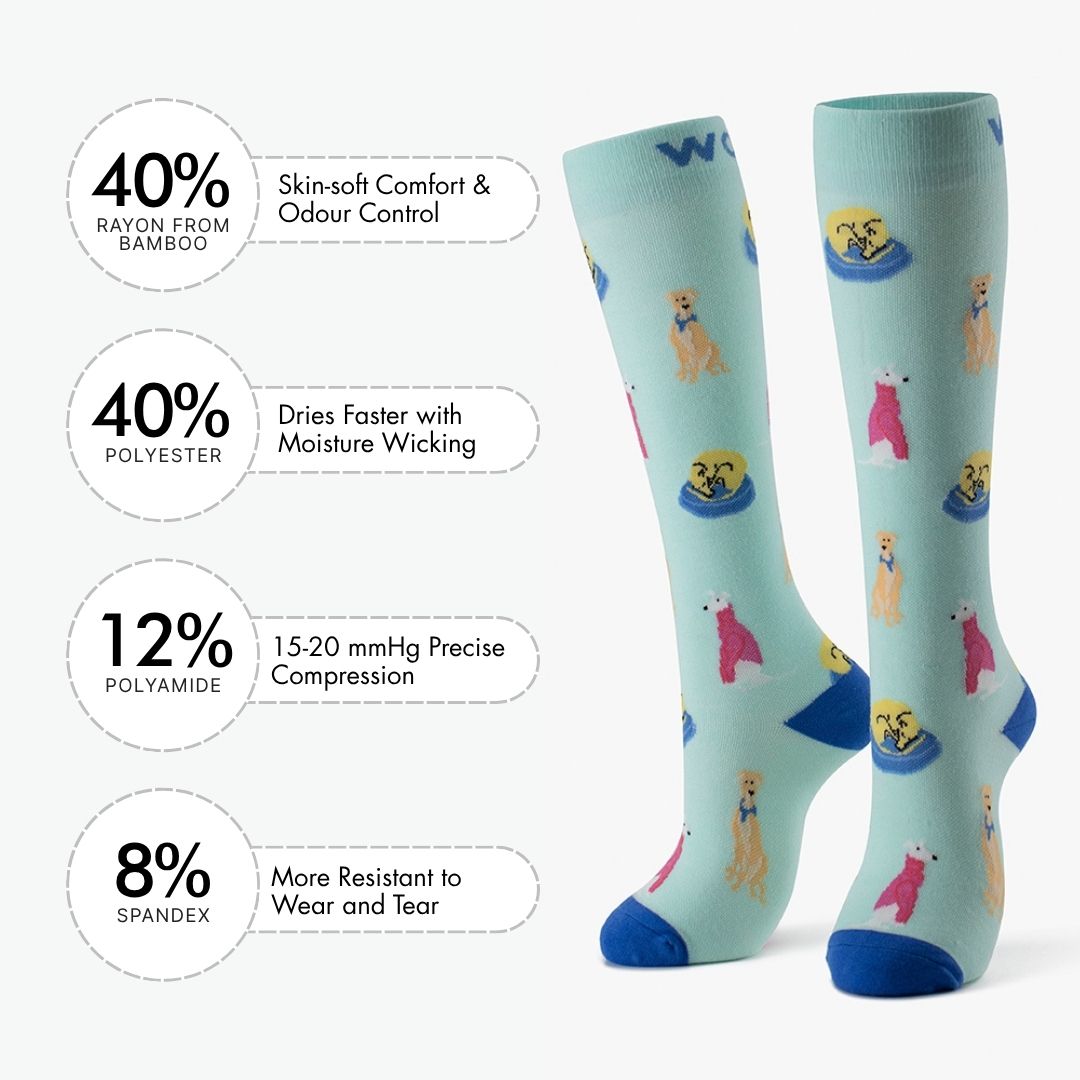 Greyhounds Bamboo Compression Socks