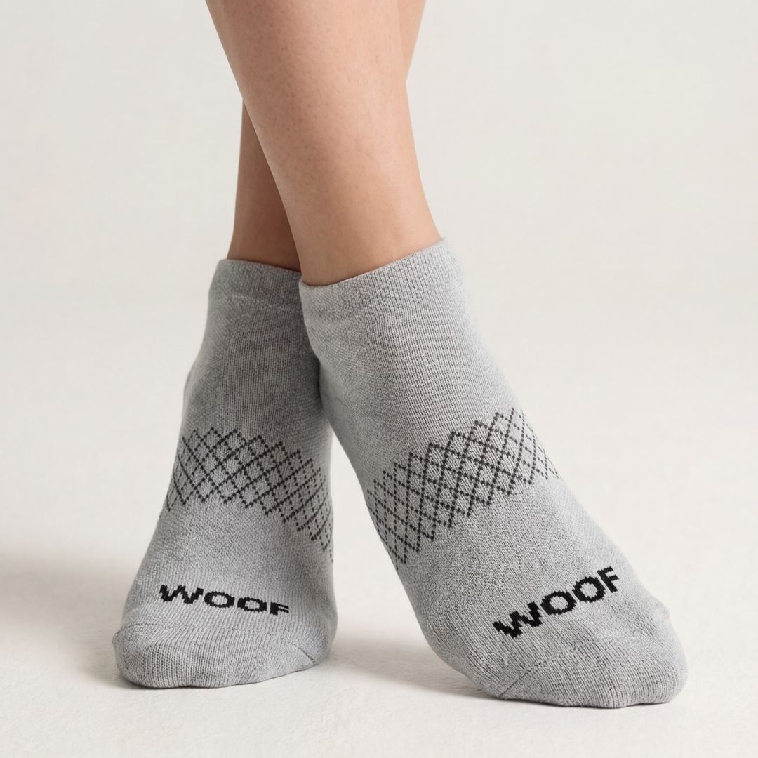 Grey Bamboo Ankle Compression Socks