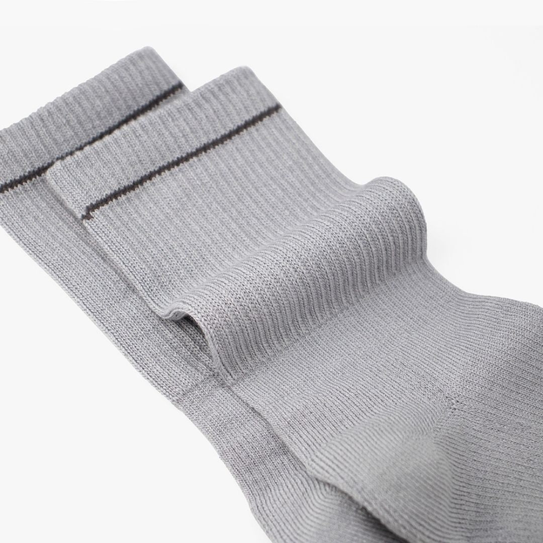 Grey Bamboo  Crew Compression Socks