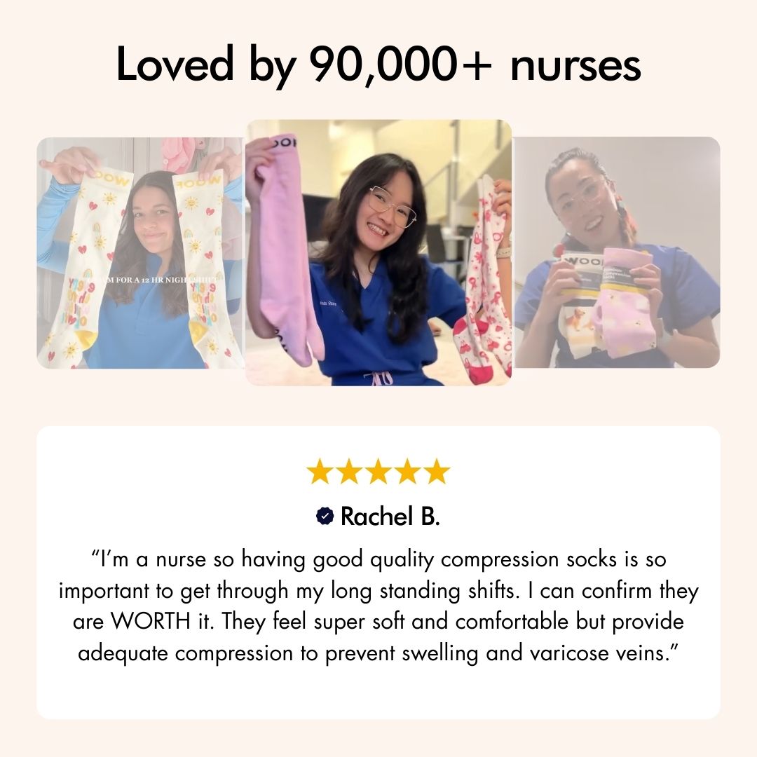 Tiny Hearts Bamboo Compression Socks