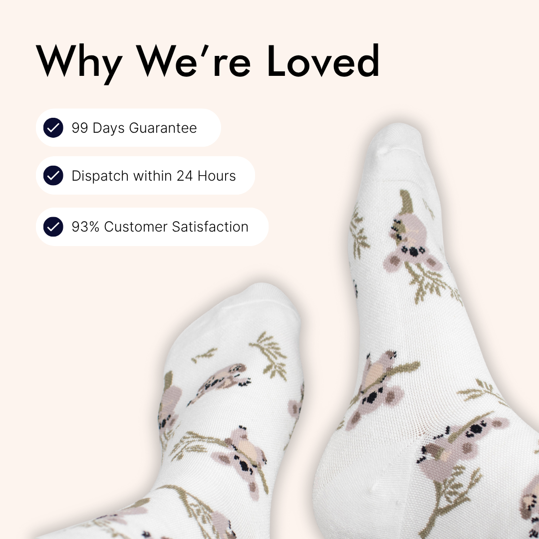 1 in 7: Breast Cancer Awareness Bamboo Compression Socks